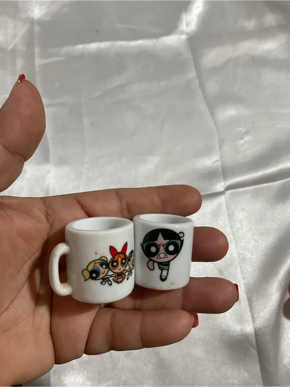 2- POWERPUFF GIRLS CERAMIC MINI MUGS
